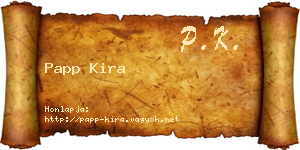 Papp Kira névjegykártya