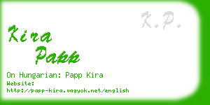 kira papp business card